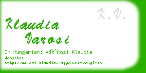 klaudia varosi business card